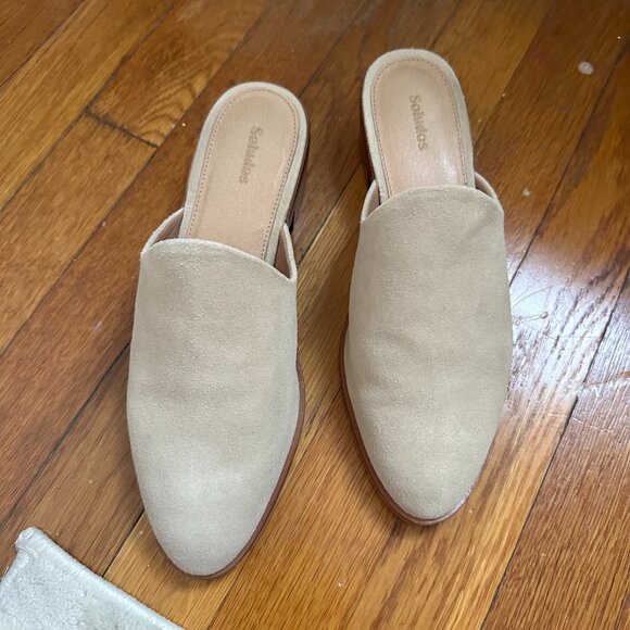 Soludos Venetian Mule Suede Sand - Like New - Picture 1 of 5